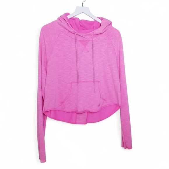 Under Armour Pink Semi-Fitted Crop Hoodie Style #1243125 - Picture 1 of 9